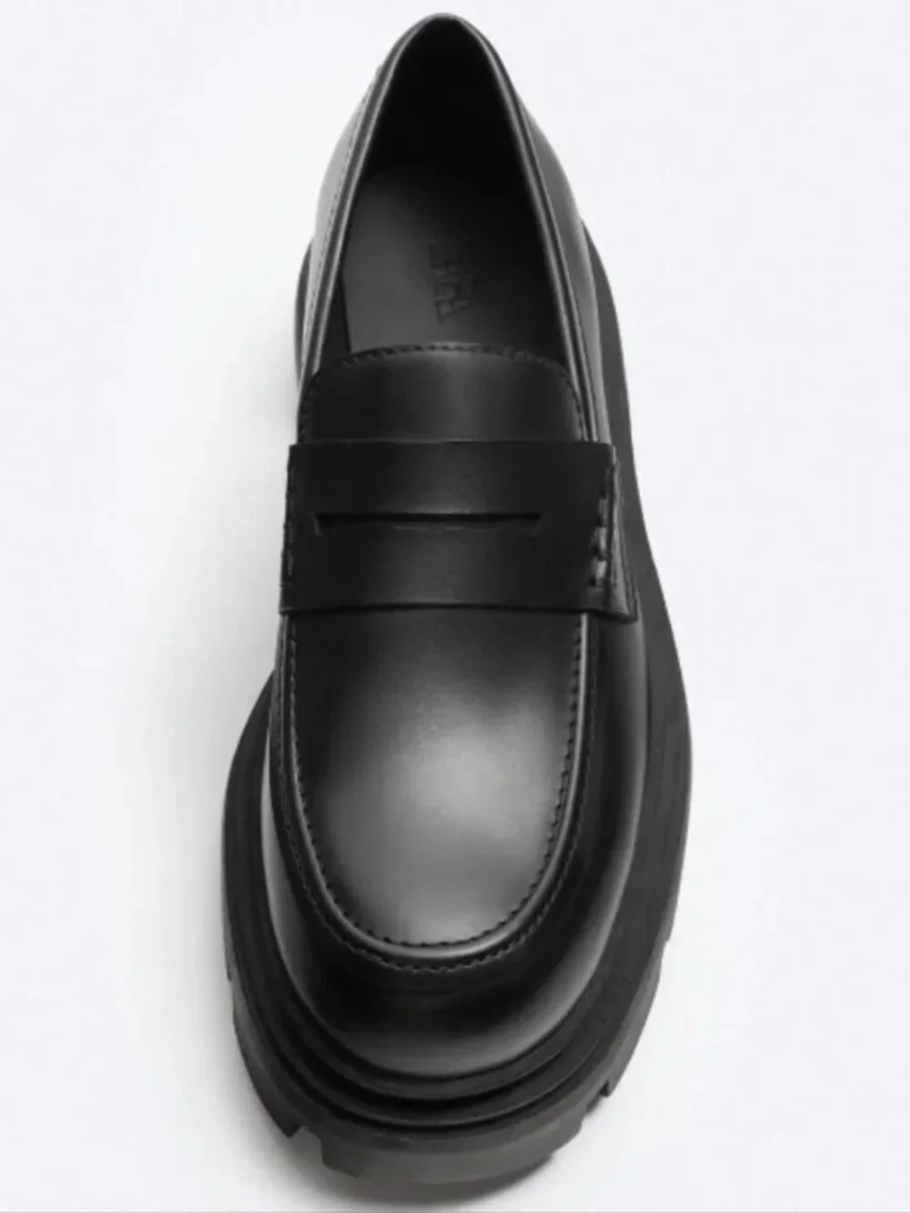 Zara Black Women's Chunky Platform Penny Loafers - Size 37 EU - Picture 6 of 6